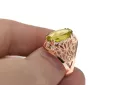 Vintage Jewlery Ring Yellow Peridot Original Vintage 14K Rose Gold vrc074r